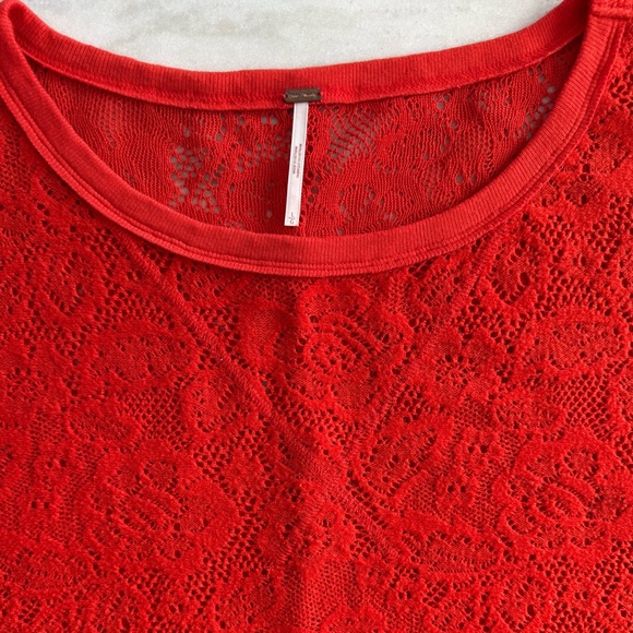 Free People Women’s Not Cold In This Floral Knit Top Blouse Sweater Size L - Picture 8 of 12